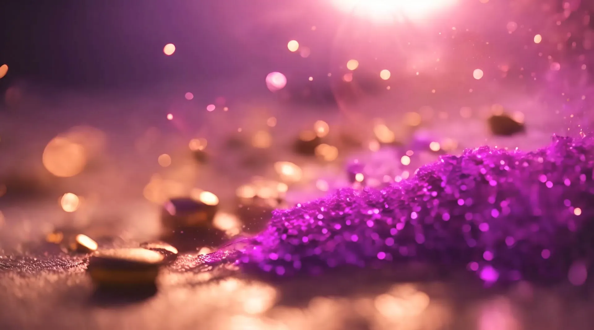 Magical Purple Glitter Motion Backdrop